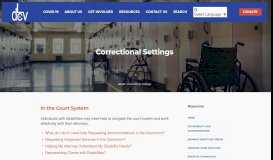 
							         Correctional Settings - disAbility Law Center of Virginia								  
							    