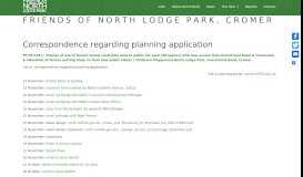 
							         Correspondence regarding planning application - Friends of North ...								  
							    