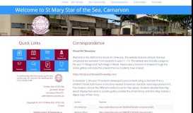 
							         Correspondence - St Mary Star of The Sea | Carnarvon								  
							    