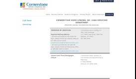
							         Correspondent Home Lending, Inc. - Cornerstone Home Lending, Inc.								  
							    