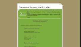
							         Correspondent Lending - Cornerstone Home Lending, Inc.								  
							    