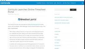 
							         Corriculo Launches Timesheet Portal | Corriculo								  
							    