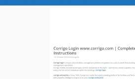 
							         Corrigo Login www.corrigo.com | Complete Login Instructions								  
							    