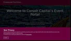 
							         Corsair Event Portal | Home - Corsair Capital's Event Portal								  
							    