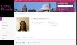 
							         Cortni J. Brooks | Find a Doctor | UPMC Pinnacle								  
							    