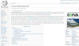 
							         Corus Entertainment - Wikipedia								  
							    