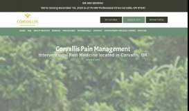 
							         Corvallis Pain Management: Interventional Pain Medicine: Corvallis, OR								  
							    