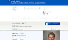 
							         Cory Ingram, M.D. - Doctors and Medical Staff - Mayo Clinic								  
							    