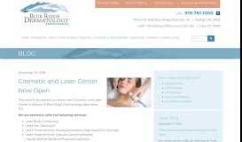 
							         Cosmetic and Laser Center Now Open | Blue Ridge Dermatology ...								  
							    