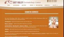 
							         Cosmetic Services – East Valley Dermatology								  
							    