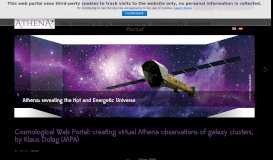 
							         Cosmological Web Portal: creating virtual ... - Athena X-ray observatory								  
							    