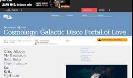 
							         Cosmology: Galactic Disco Portal of Love at TBA - Sacramento ... - RA								  
							    