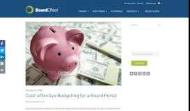 
							         Cost-effective Budgeting for a Board Portal | BoardEffect								  
							    