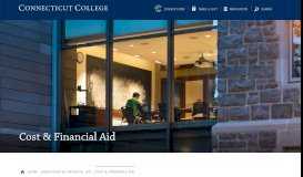 
							         Cost & financial aid · Connecticut College								  
							    