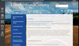 
							         Cost & Fines | Cumberland County, PA - Official Website								  
							    