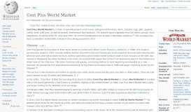 
							         Cost Plus World Market - Wikipedia								  
							    