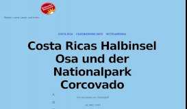 
							         Costa Ricas Halbinsel Osa und der Nationalpark Corcovado ...								  
							    