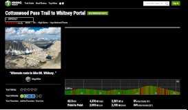 
							         Cottonwood Pass Trail to Whitney Portal Hiking Trail, Lone Pine ...								  
							    