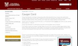 
							         Cougar Card Services - College of Charleston								  
							    