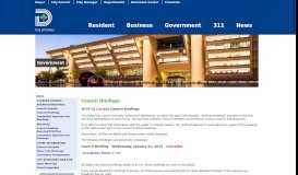 
							         Council Briefings - Welcome to the City of Dallas, Texas - City Web ...								  
							    