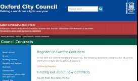 
							         Council Contracts | Council Contracts | Oxford City Council								  
							    