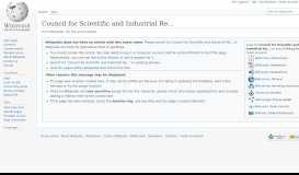 
							         Council for Scientific and Industrial Research - Wikipedia								  
							    