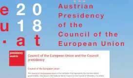 
							         Council of the European Union and the Council presidency: eu2018.at ...								  
							    