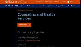 
							         Counseling and Health Services | Salem State University								  
							    