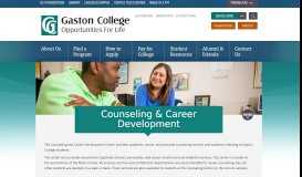 
							         Counseling & Career Development - Gaston College								  
							    