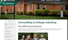 
							         Counseling & College Advising - St. Mary's Ryken High School								  
							    