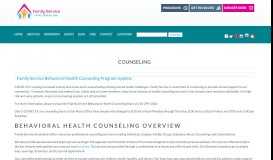 
							         COUNSELING - Family Service Association								  
							    