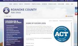 
							         Counseling & Student Records / Signs of Suicide (SOS) Program								  
							    