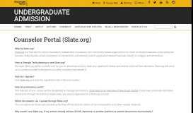 
							         Counselor Portal (Slate.org) | admission.gatech.edu | Georgia Institute ...								  
							    