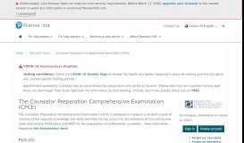 
							         Counselor Preparation Comprehensive Examination (CPCE ...								  
							    