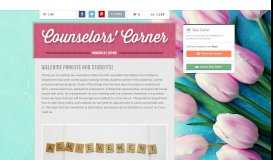 
							         Counselors' Corner | Smore Newsletters								  
							    