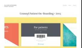 
							         Counsyl Patient On-Boarding — Allison Kuperman								  
							    