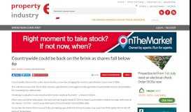 
							         Countrywide could be back on the brink as shares fall below 6p ...								  
							    