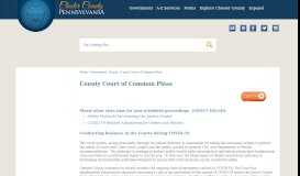 
							         County Court of Common Pleas | Chester County, PA - Official Website								  
							    