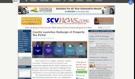 
							         County Launches Redesign of Property Tax Portal ... - SCVNews.com								  
							    