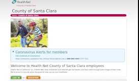 
							         County of Santa Clara - Health Net								  
							    