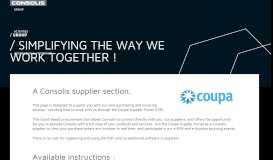 
							         Coupa Supplier Page - Consolis								  
							    