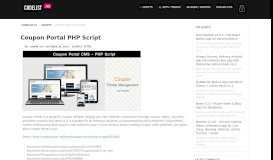 
							         Coupon Portal PHP Script » Premium Scripts, Plugins & Mobile								  
							    