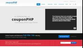 
							         couponPHP: PHP Coupon Script and Deal Software								  
							    