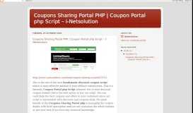 
							         Coupons Sharing Portal PHP | Coupon Portal php Script – i-Netsolution								  
							    