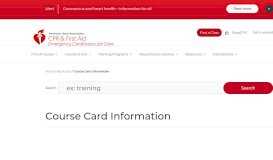 
							         Course Card Information | American Heart Association CPR ...								  
							    