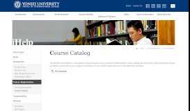 
							         Course Catalog - Yonsei University Office of International Affairs								  
							    