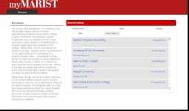 
							         Course Lookup - myMarist Portal - Marist College								  
							    