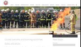 
							         Course overview and learning outcomes - the Fire Service College								  
							    