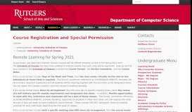 
							         Course Registration and Special Permission | Department of ...								  
							    