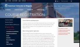 
							         Course Registration | AUBG								  
							    